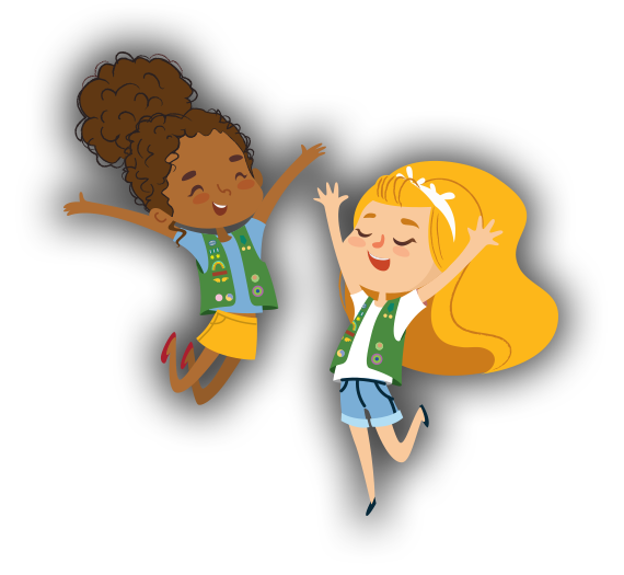 Illustration of Girl Scouts